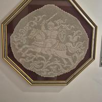 Quadro ricamato a mano vintage