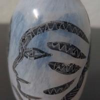 Vaso Kosta Boda dipinto a mano di Ulrica Hydman