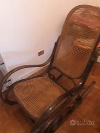Seda a dodolo stle Thonet legno e paglia di Venna