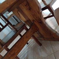 Tavolo stile fratino in legno massello + 8 sedie 