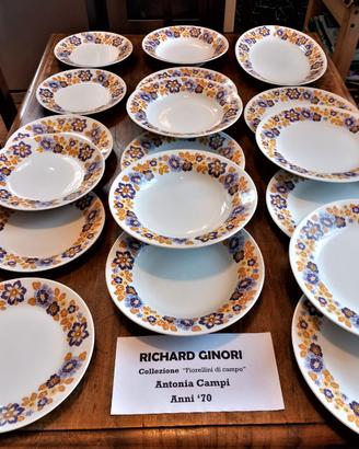 RICHARD GINORI "Antonia Campi" set piatti anni '70