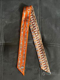 Foulard Hermes Arancio 100% seta