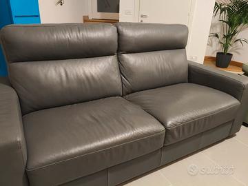 Divano 3 posti in vera pelle 