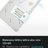 Materasso per lettino bambini imballato