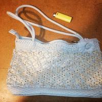 Borsetta pochette bianca dorata
