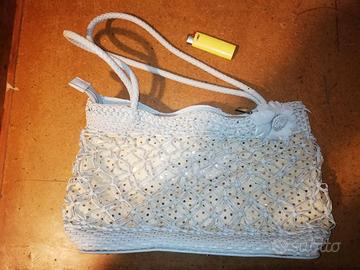 Borsetta pochette bianca dorata