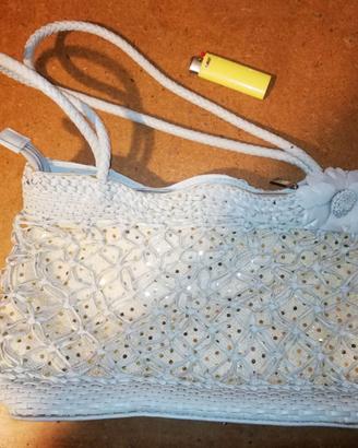 Borsetta pochette bianca dorata