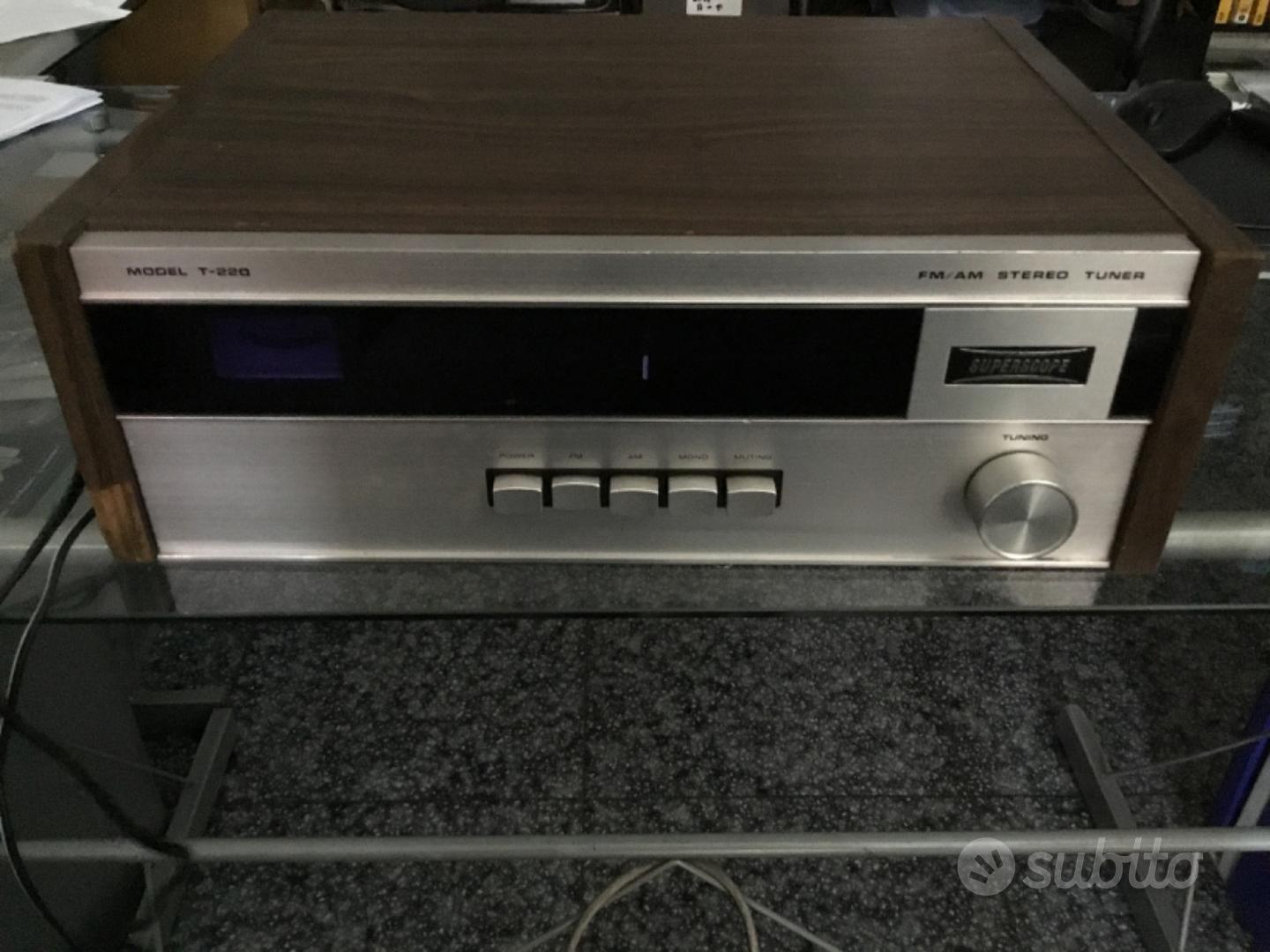 📻 Superscope Tuner Stéréo AM/FM Vintage T-220 - Non Testé, état D'occasion