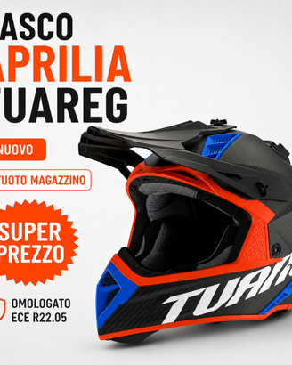Casco Aprilia Tuareg Carbonio Cross Enduro Nuovo