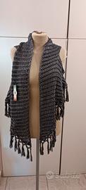 Gilet/copricostume unisex a maglia con frange 