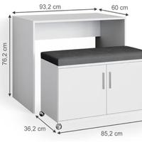 Scrivania con seduta ad incasso