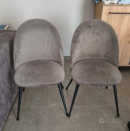 Set Sedie in alcantara