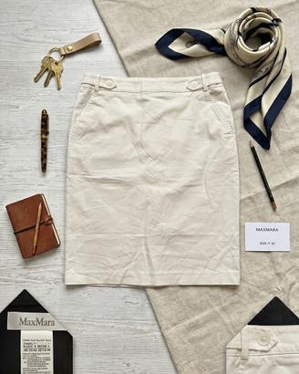 Gonna a tubino MaxMara - Bianco Crema - Taglia 42