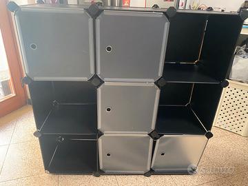 Mobile modulare a cubi – 9 scomparti