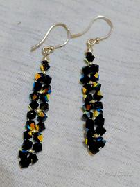 Orecchini pendenti Swaroski in argento Vintage 