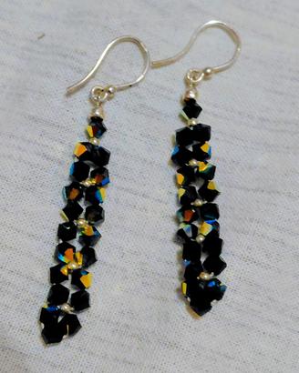 Orecchini pendenti Swaroski in argento Vintage 