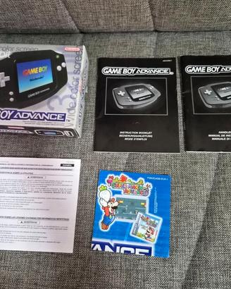 Scatola Game Boy Advance Nero e manuali