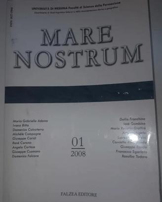 Marenostrum 01/2008 Falzea Editore Università ME