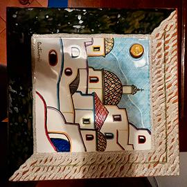 Ceramica vietri artigianale poastrella da muro