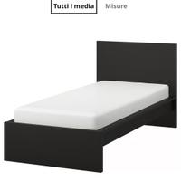 Struttura Letto Singolo Ikea marrone nero