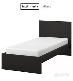 Struttura Letto Singolo Ikea marrone nero