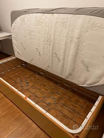 Letto singolo con rete e materasso - 80€