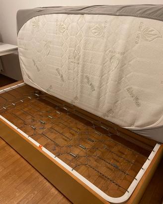 Letto singolo con rete e materasso - 80€