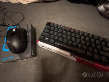 Bundle mouse tastiera logitech e hyperx come nuovi