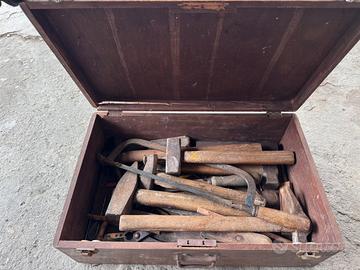 Cassetta attrezzi in legno – Anni ’60 con utensili
