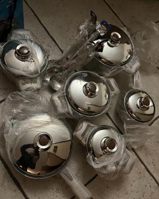 Set Batteria di Pentole in Acciaio Inox 12 Pezzi