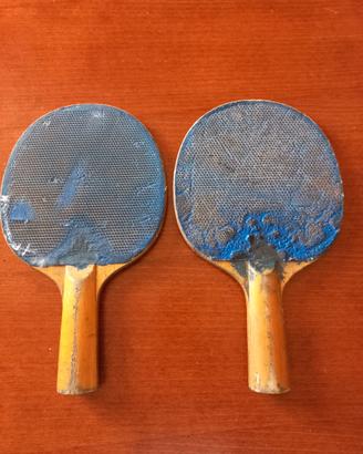 Racchette da ping pong vintage colore blu