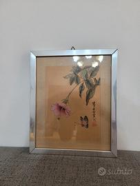 Quadri Giapponese su seta e Gobelin vintage 