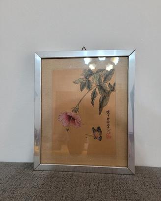 Quadri Giapponese su seta e Gobelin vintage 
