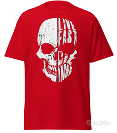 Maglietta Tshirt skull cafe racer vintage custom