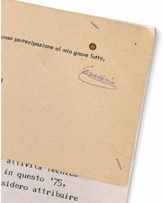 Autografo Enzo Ferrari Libro Mondiale 1975 + COA