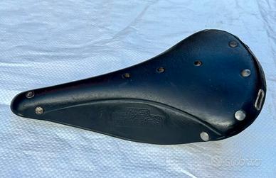 Sella bici corsa vintage in cuoio Gran sport