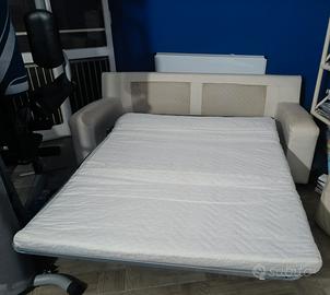 divano letto ecopelle bianco 