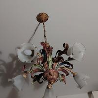 lampadario soffito in ferro battuto