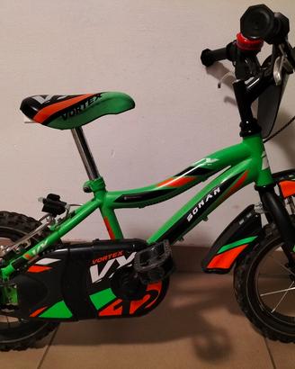 bici bimbo Vortex 12 colore nero verde arancio