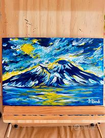 Quadro dipinto a mano su pannello di tela 20x30 cm