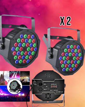 2x Proiettore Luci Strobo Discoteca Rgb Led Farett