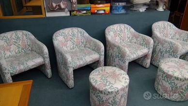 Salottino in cotone color glicine