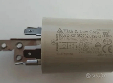 Filtro Em/Rfi High & Low Corp. 10A 115/250VAC