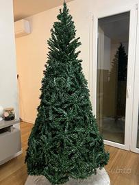 Albero Di Natale Grande 219cm con Base Inclusa