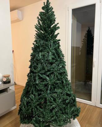 Albero Di Natale Grande 219cm con Base Inclusa
