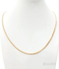 Collana collier modello spiga Unisex Oro  18kt