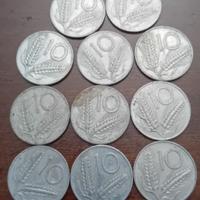 10 lire moneta alluminio retro collezione 