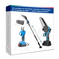 Forbice cesoia motosega 6" a batteria 26V + asta