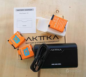 Batterie KIT GoPro Hero 13 compatibili (3×2400mAh)