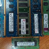 lotto 8 RAM Ddr 2 da 1gb 2 da 2gb 3 da 4gb